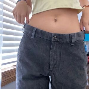 Dad pant style gray/black corduroy pants